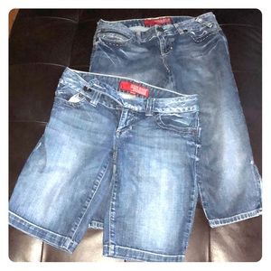 Pair of Guess jeans (Capri & Shorts)